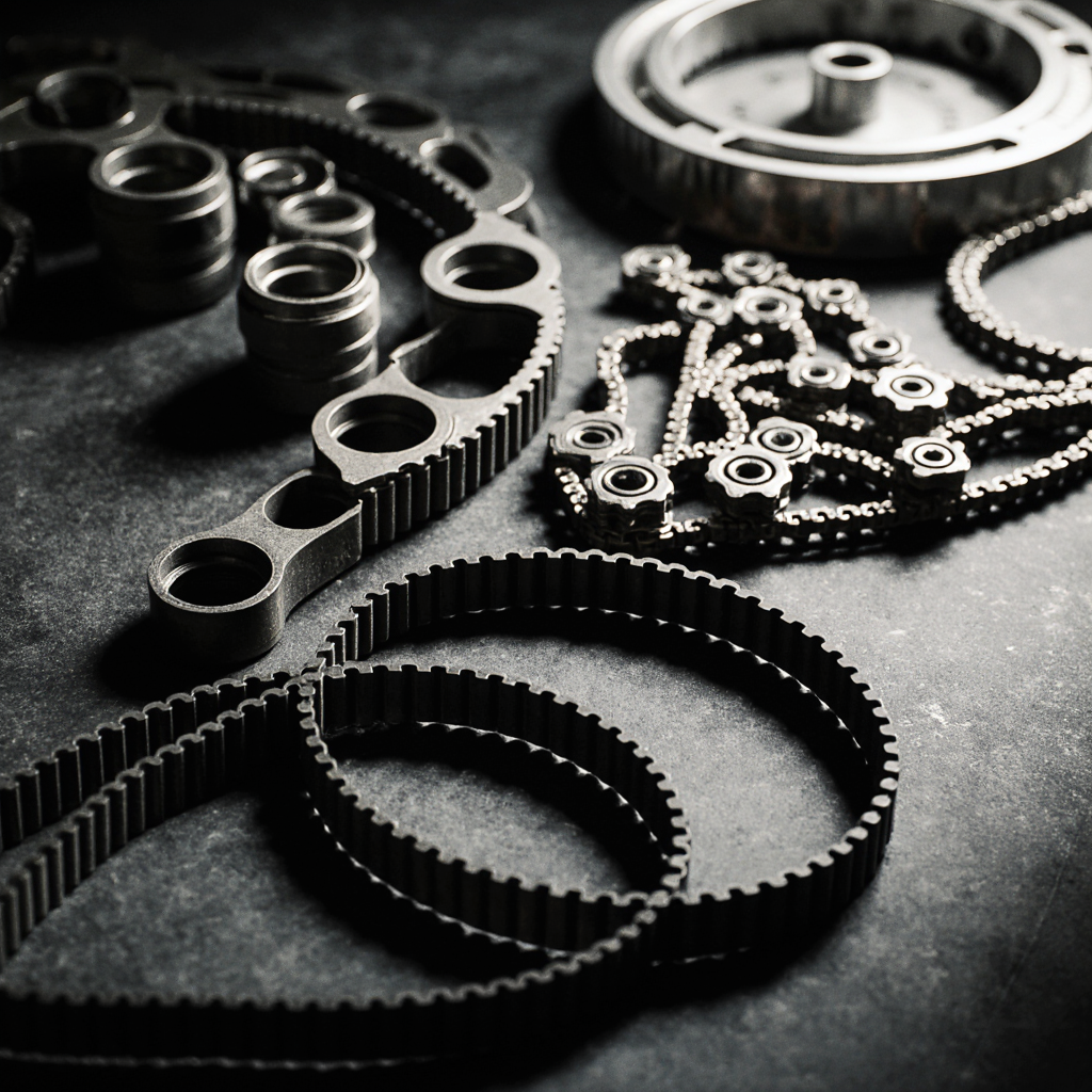 Comparación entre correa de distribución y cadena de distribución.