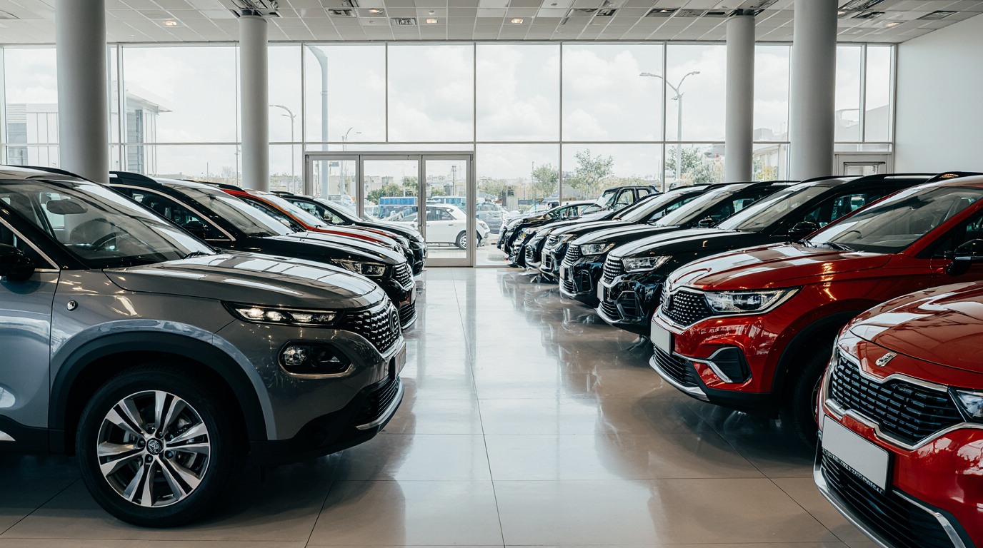 Concesionario en España mostrando modelos europeos y chinos lado a lado