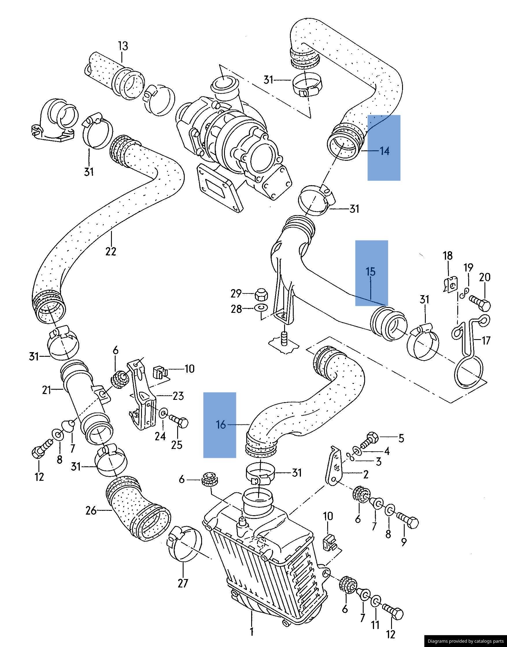 Tubo admision VW Passat B5 3B - AutoRR 357145834