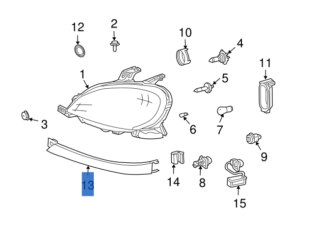 Ajuste faro izquierdo Mercedes W163