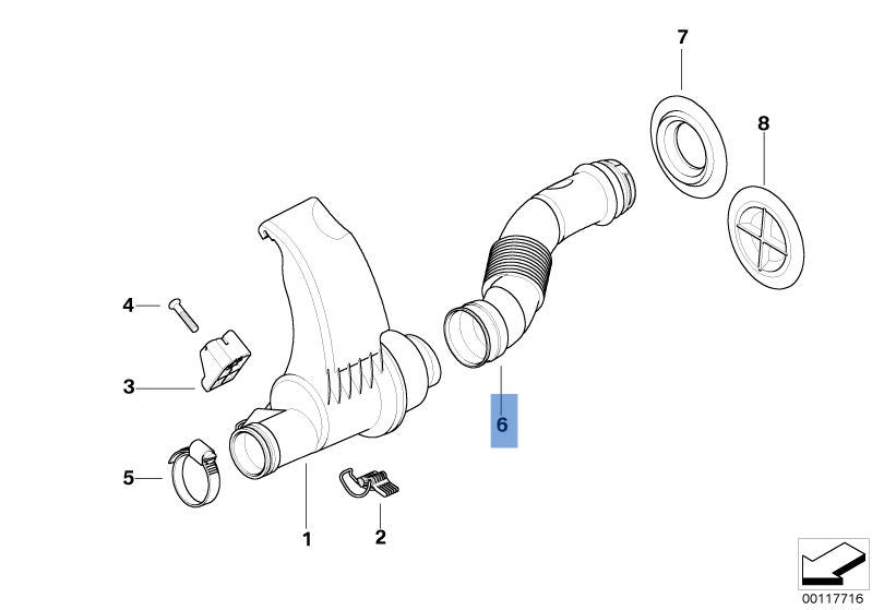 Tubo de admision para BMW Z4 E85