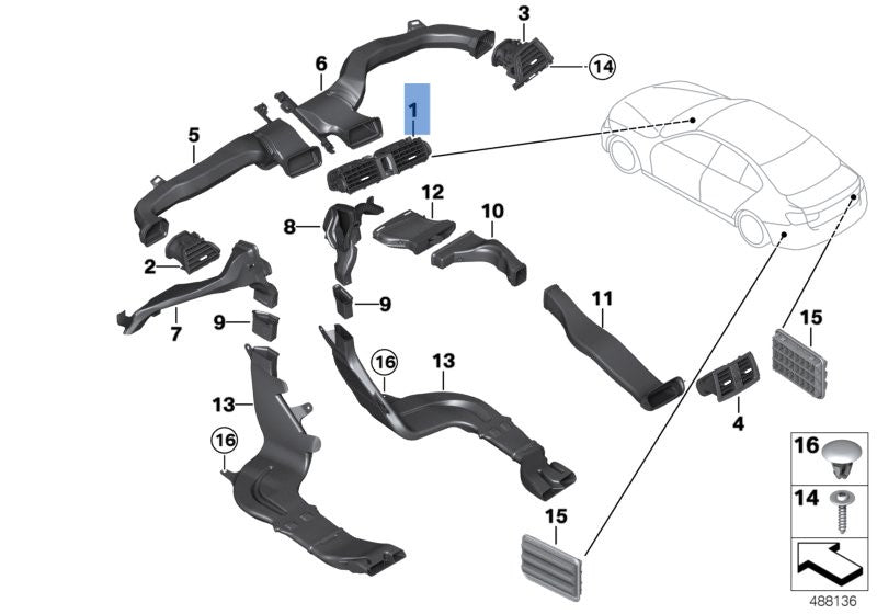 Rejilla Sapicadero BMW F30