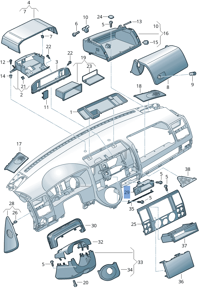 Señal advertencia VW Transporter T5 - AutoRR 7H0857925A