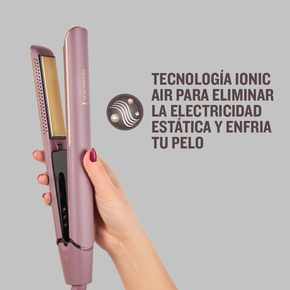 Remington AIRvive – Plancha de Pelo con Aire Ionizado y Tecnología Antiencrespamiento
