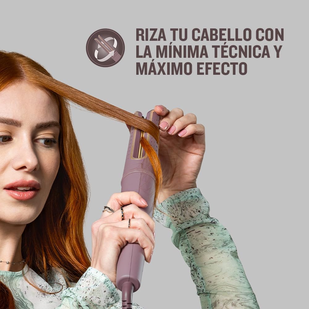 Rizador Giratorio Remington AIRvive – Rizos Automáticos con Aire Ionizado y Brillo Pro