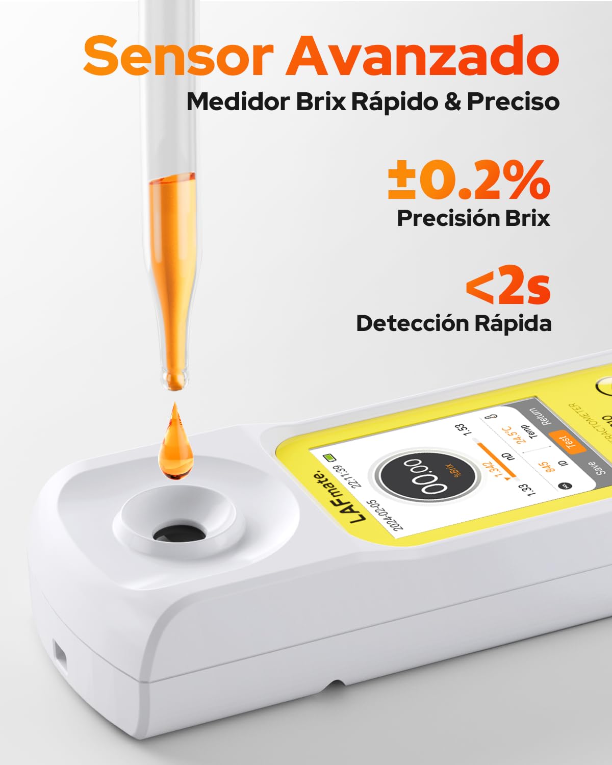 Refractómetro Digital Brix Profesional 0-95% – Precisión con Tecnología ATC