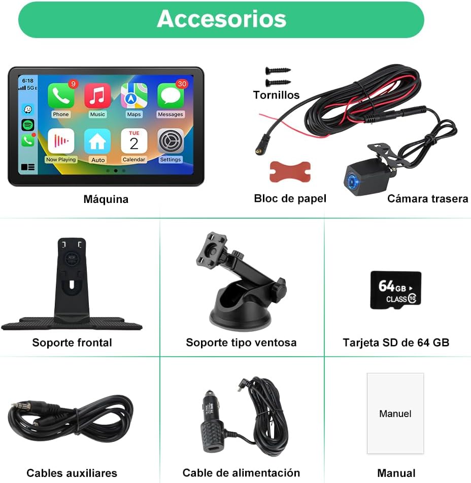 Pantalla de Coche 9 pulgadas CarPlay/Android