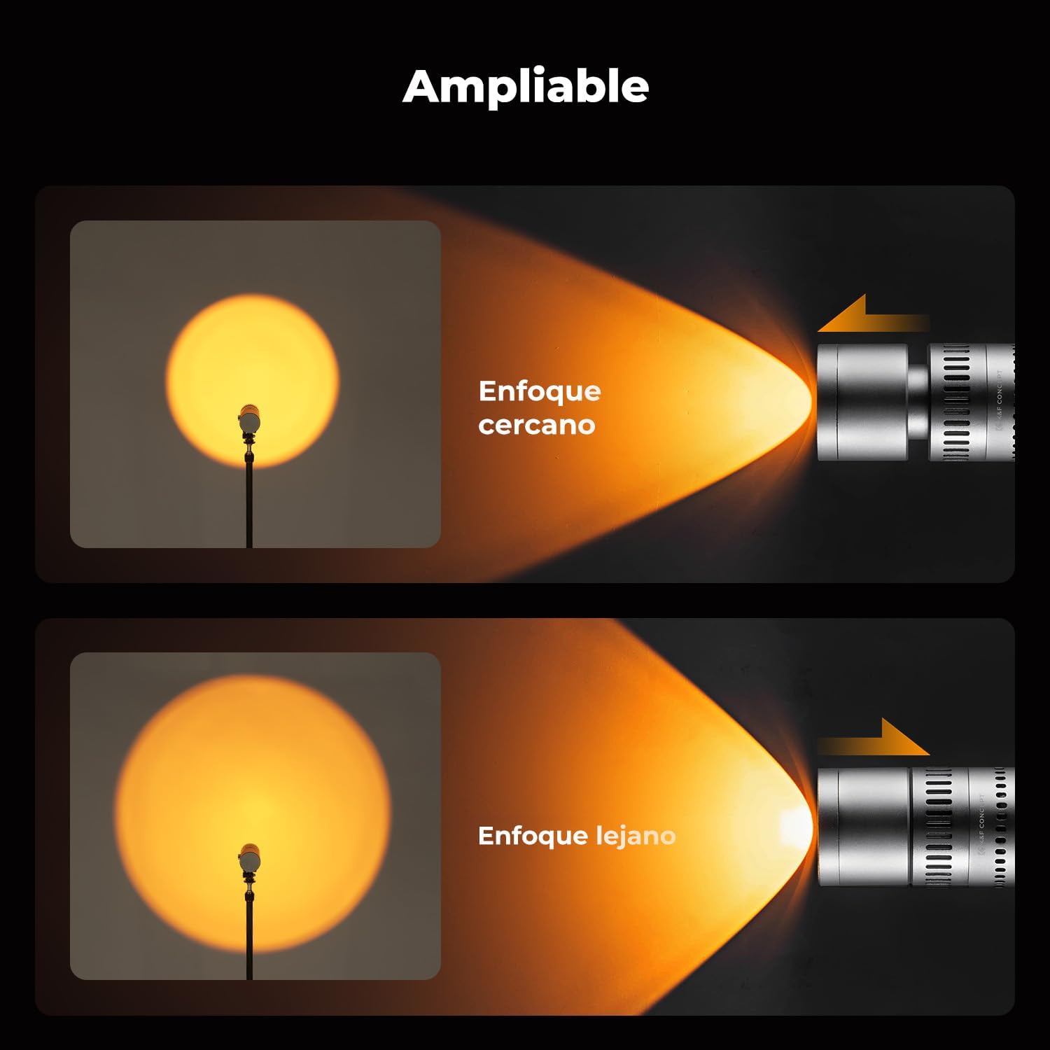 Linterna LED K&amp;F CONCEPT SP25C – Proyector GOBO de 25W para Fotografía Creativa