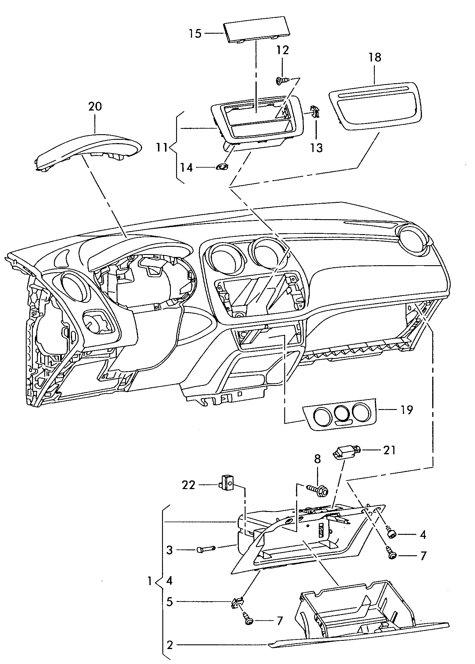 Guantera Seat Ibiza 6J 6J1857103 - AutoRR 6J1857103