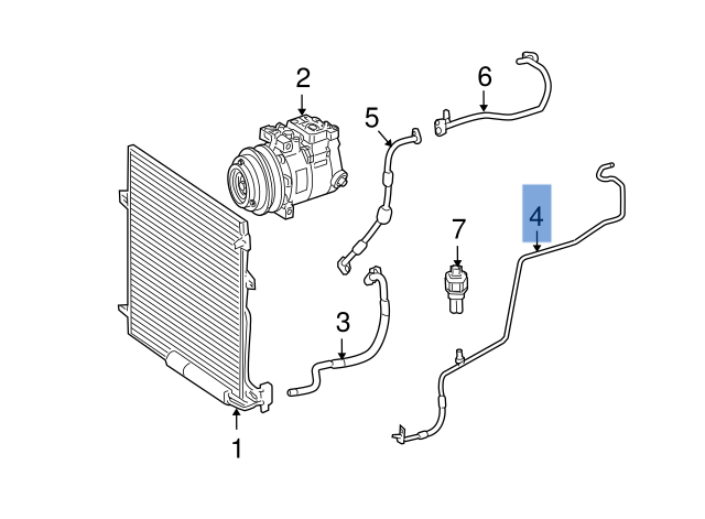 Tubo A/C Mercedes ML W164