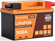 Batería de Litio PowerUrus LiFePO4 – 12.8V 2.5Ah y 300A de Arranque (YTX4L-BS)