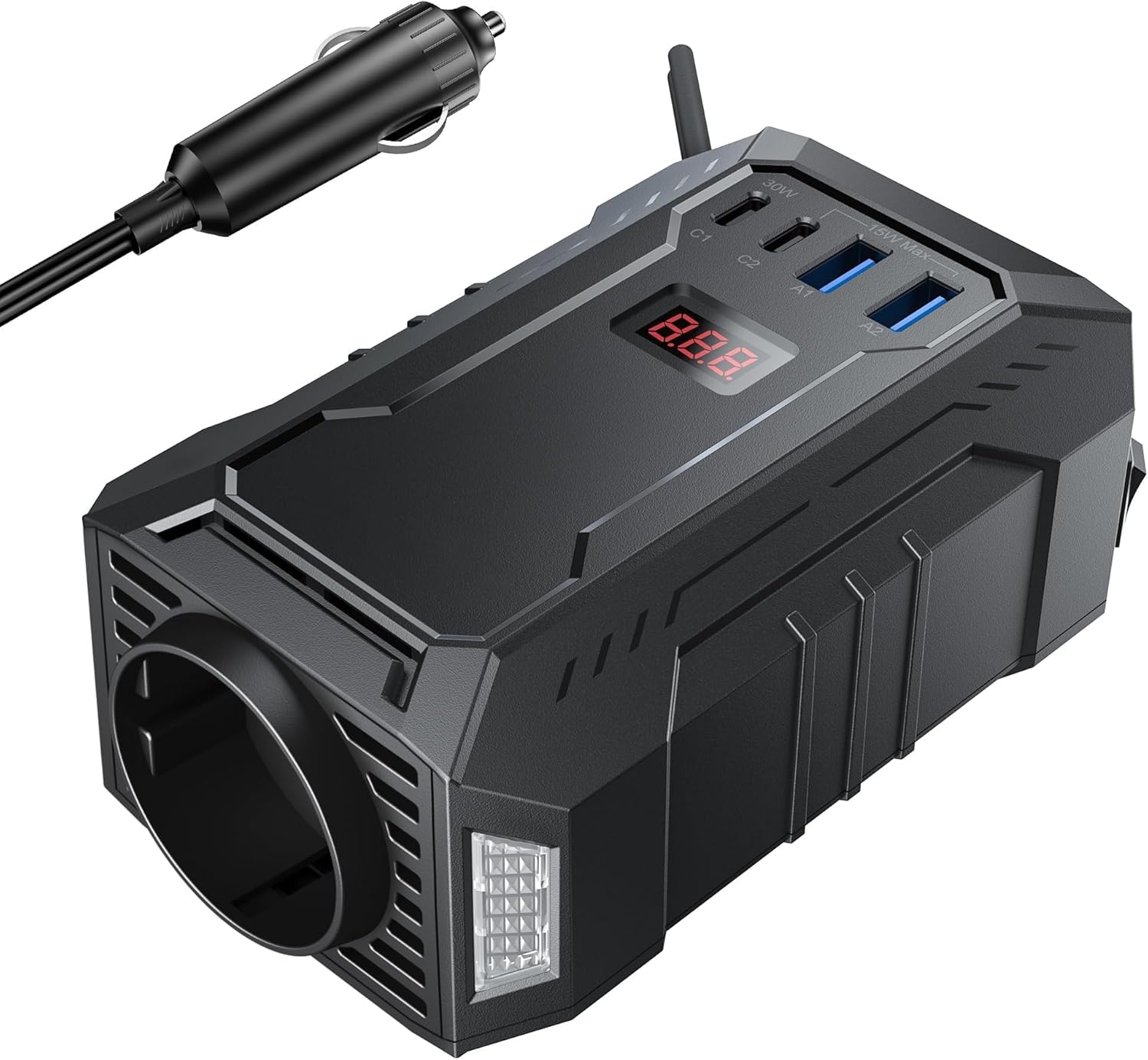 Inversor de Corriente BESTEK 400W – Onda Sinusoidal Pura de 12V a 220V
