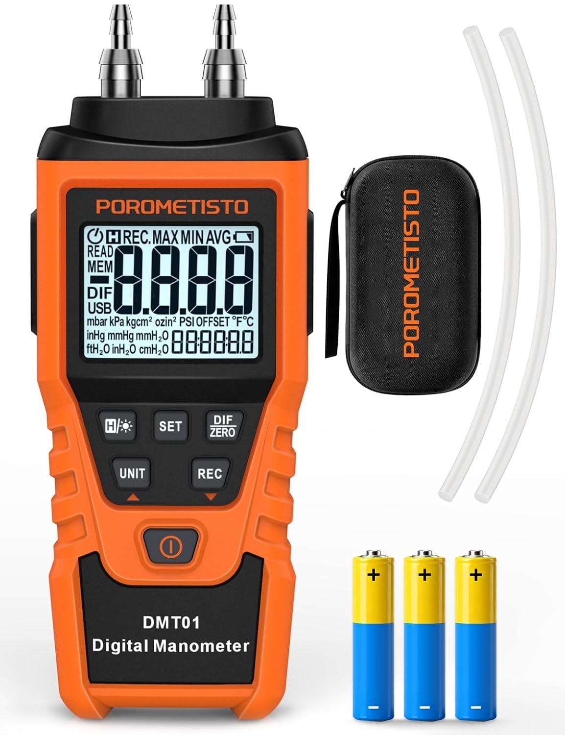 Manómetro Digital de Precisión DMT01 – Control Profesional de Presión HVAC y Gas
