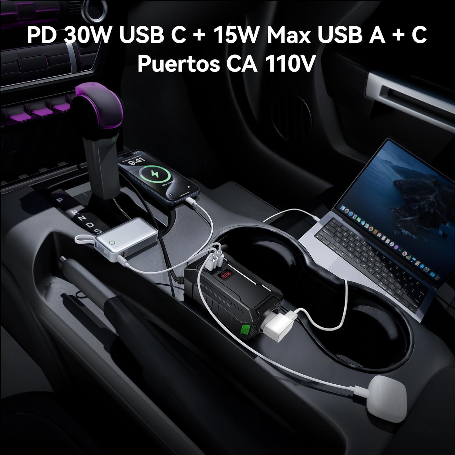 Inversor de Corriente BESTEK 400W – Onda Sinusoidal Pura de 12V a 220V
