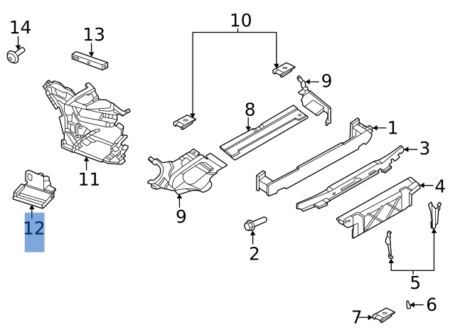 Guia izq Paragolpes trasero Porsche 911 992