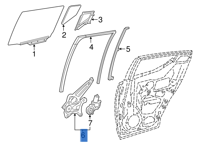 Motor elevalunas tra izq Toyota C-HR