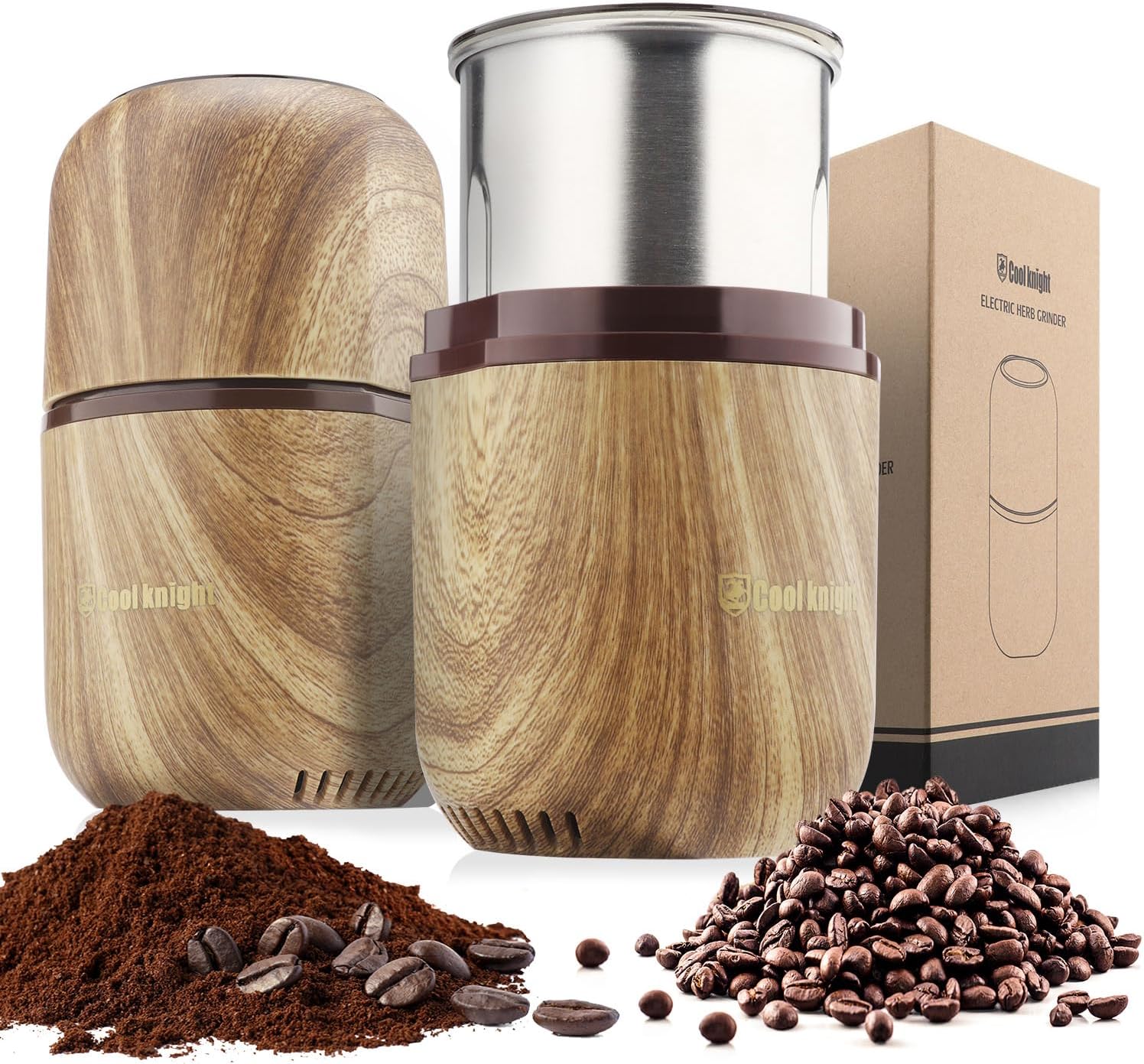 Molinillo Eléctrico COOL KNIGHT – Potencia y Estilo para Café, Especias y Semillas