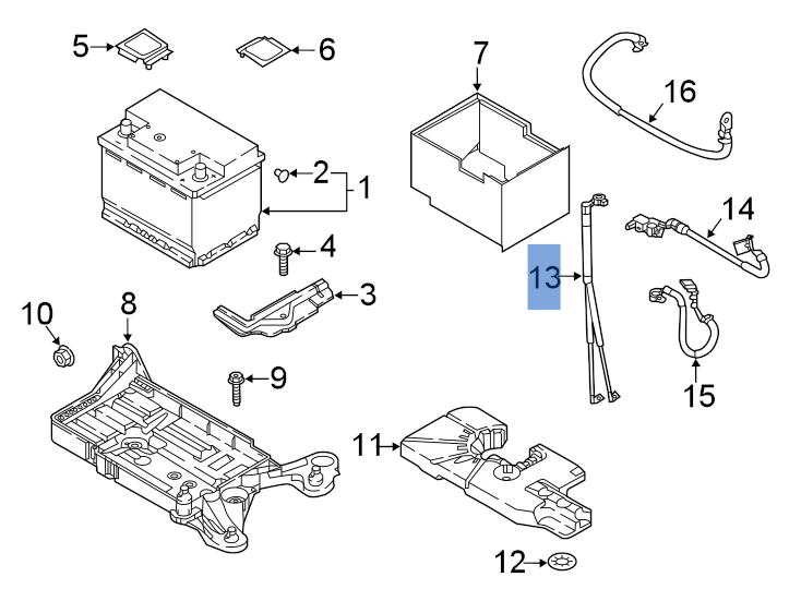 Cable positivo baterial VW 5Q0971228K