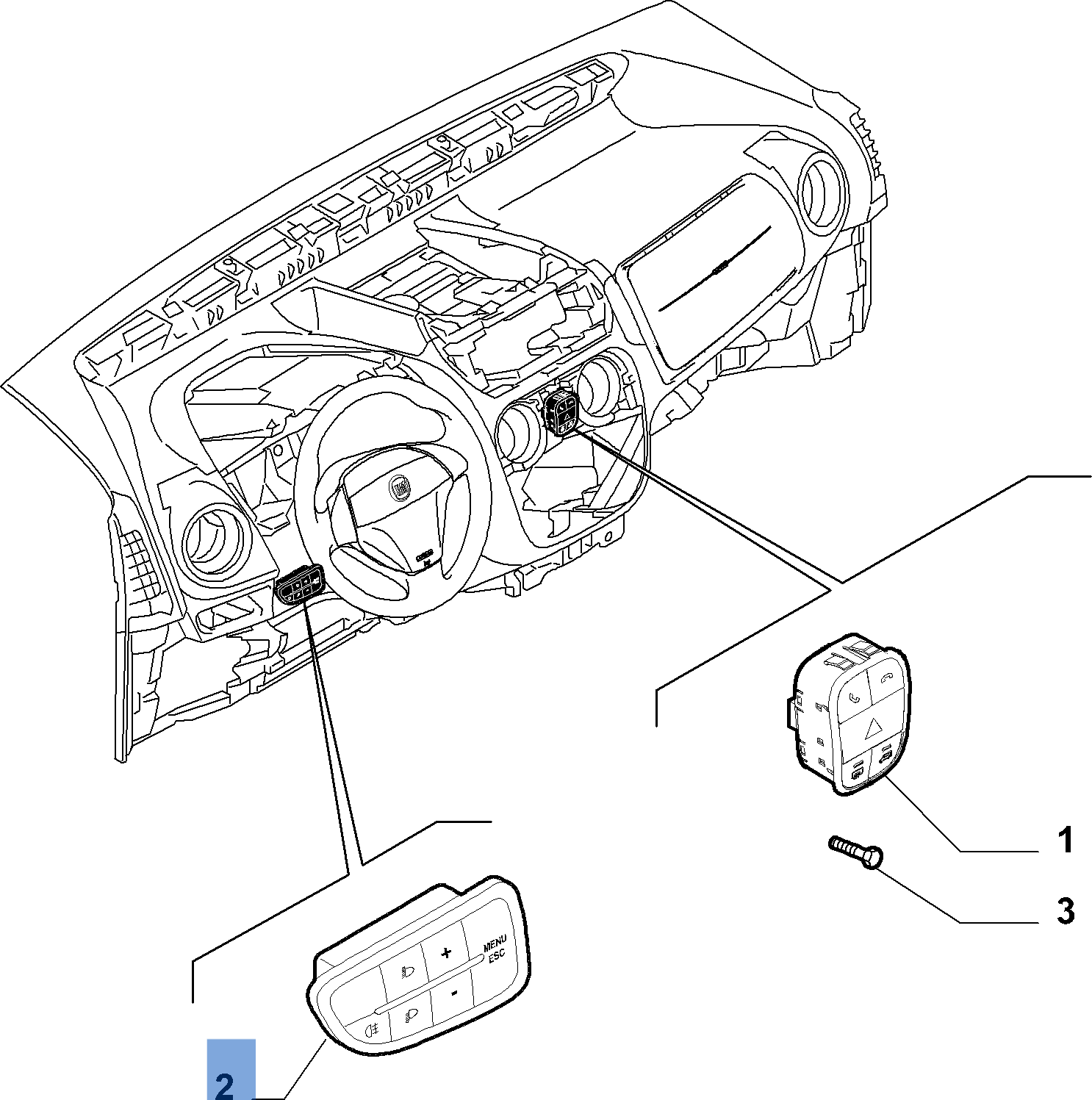 Mando luces Fiat Fiorino II