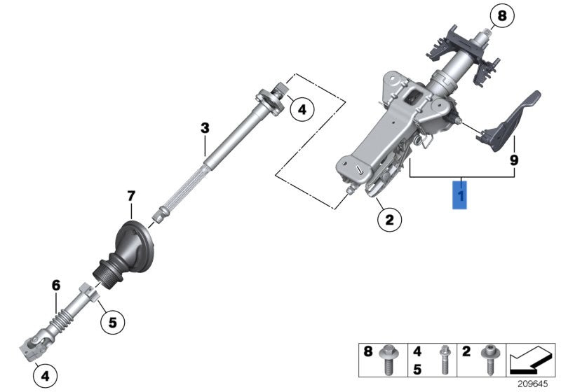 Columna direccion BMW F10 F07