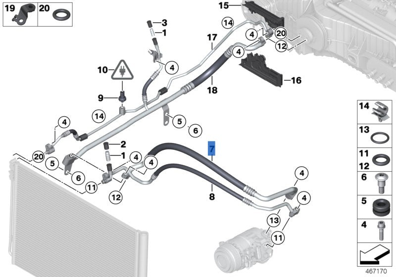 Tubo A/C BMW F01 F10