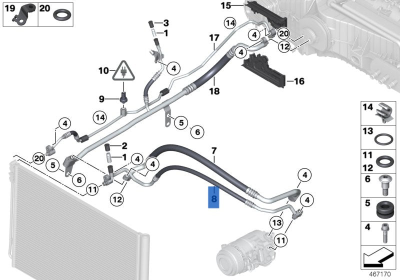 Tubo A/C BMW F10 F01