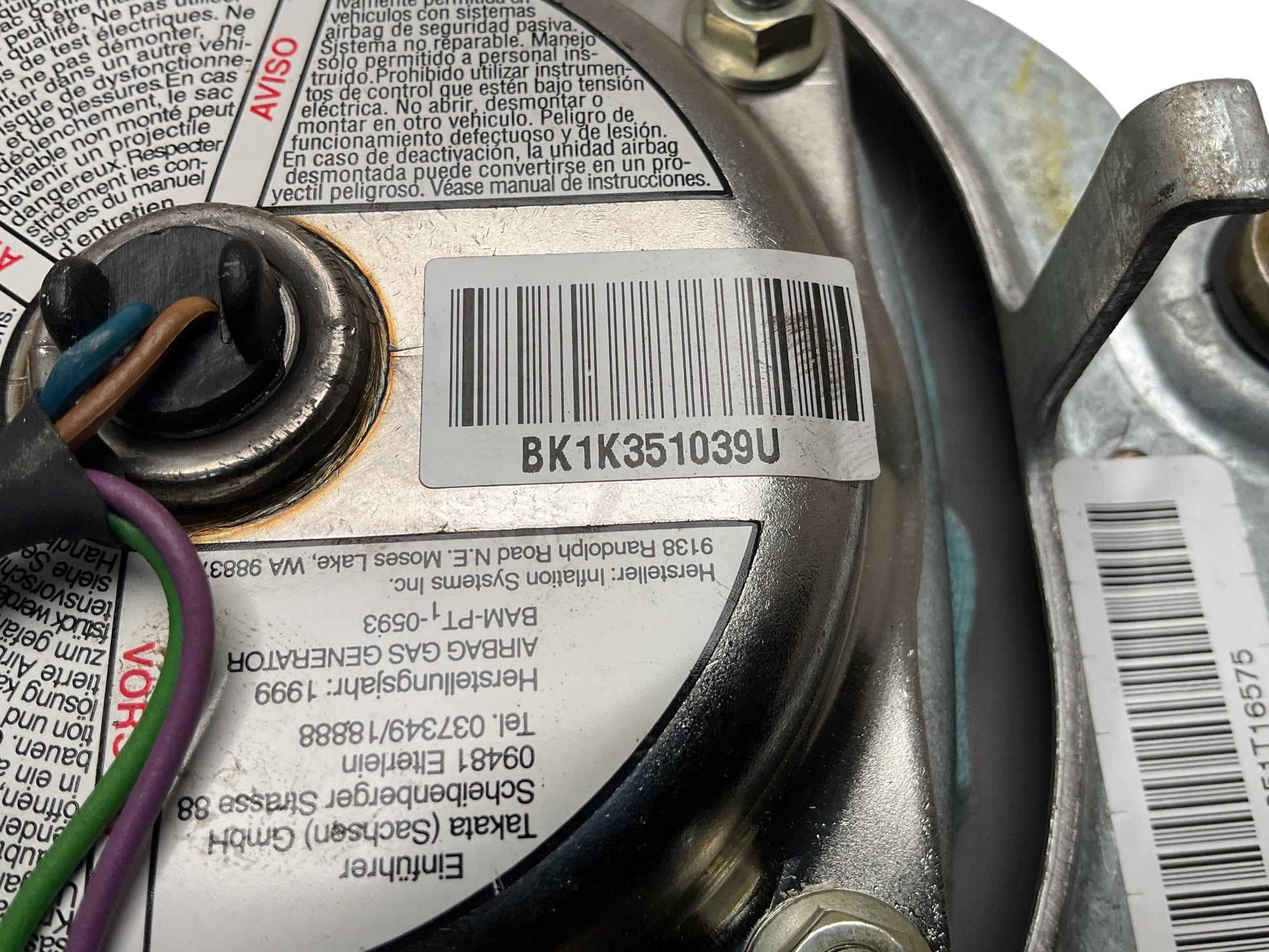 Airbag conductor para BMW Serie 3 E46 - 33109576702T