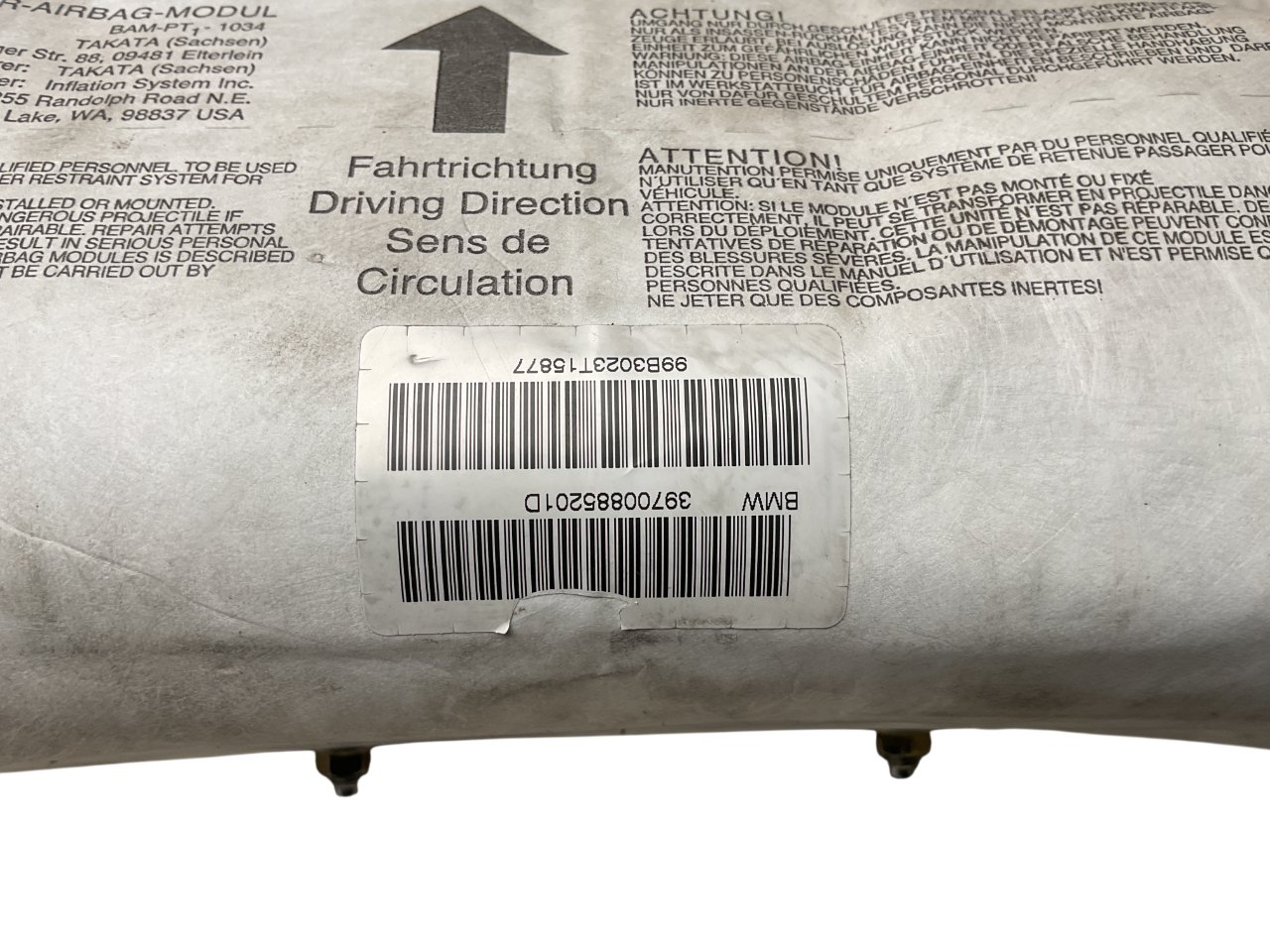 Airbag del decho BMW Serie 3 E46