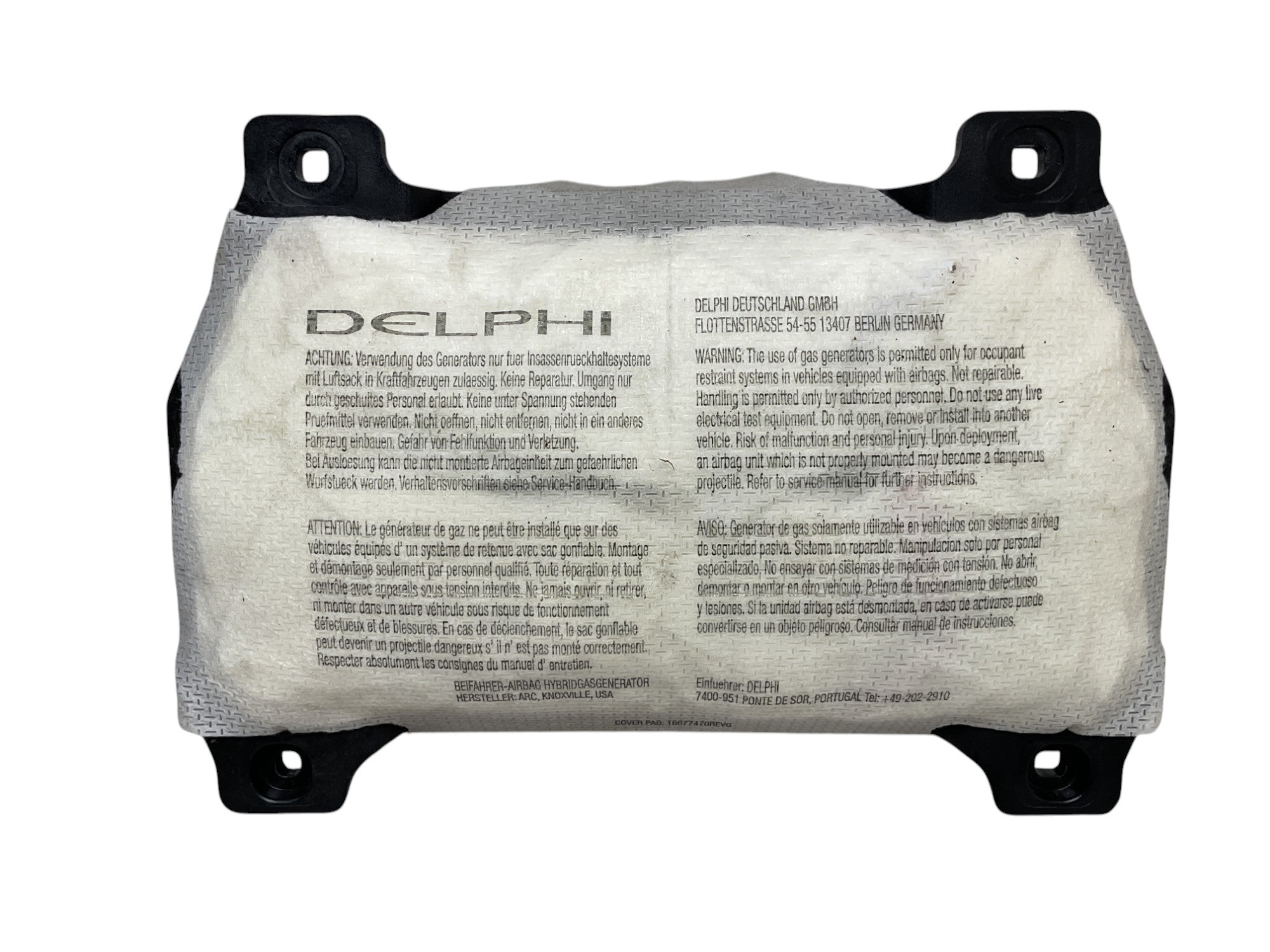 Airbag Pasajero Smart Fortwo 2006-2014