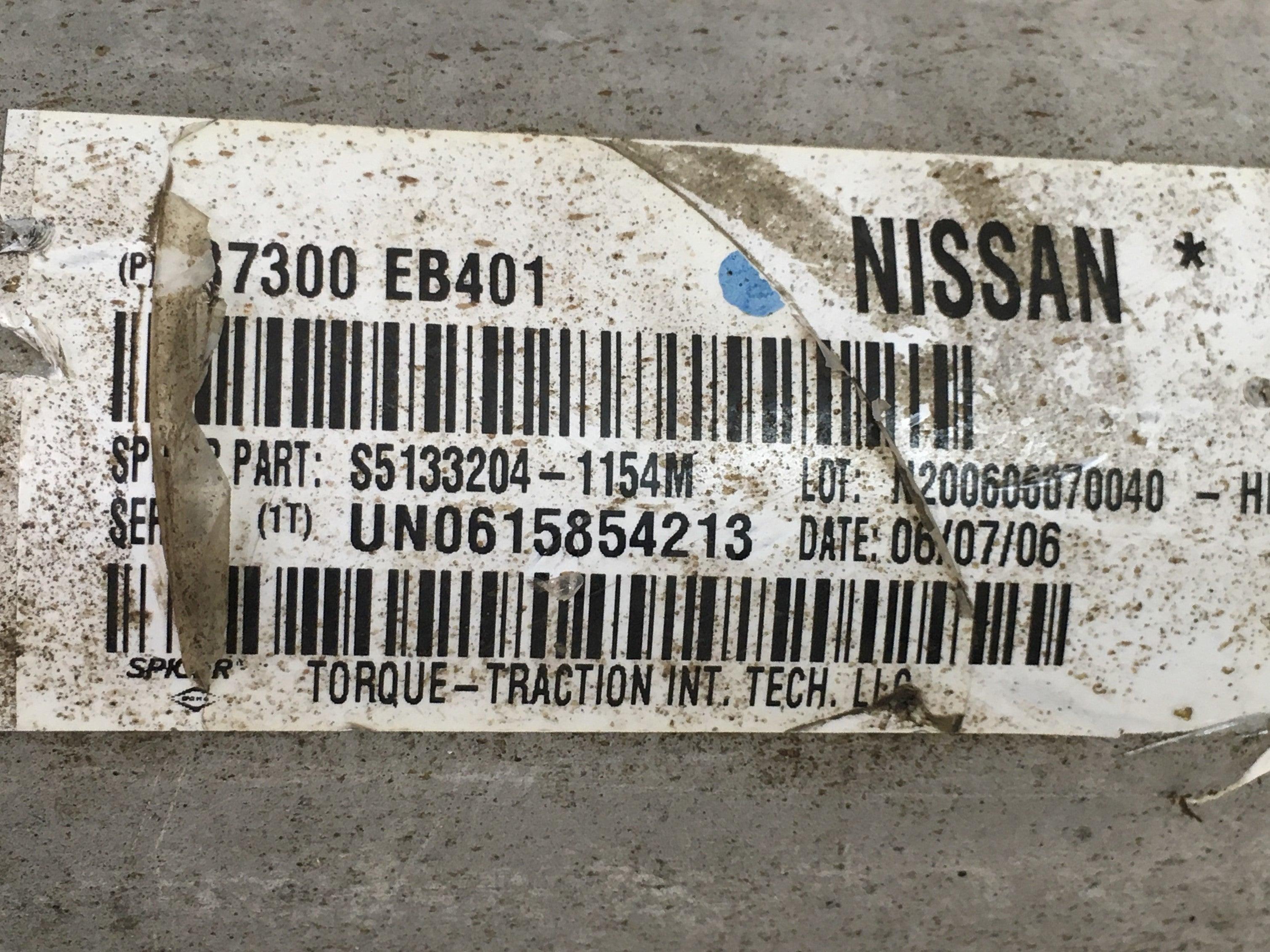 Cardan central para Nissan Frontier 2 - AutoRR 37300EB401