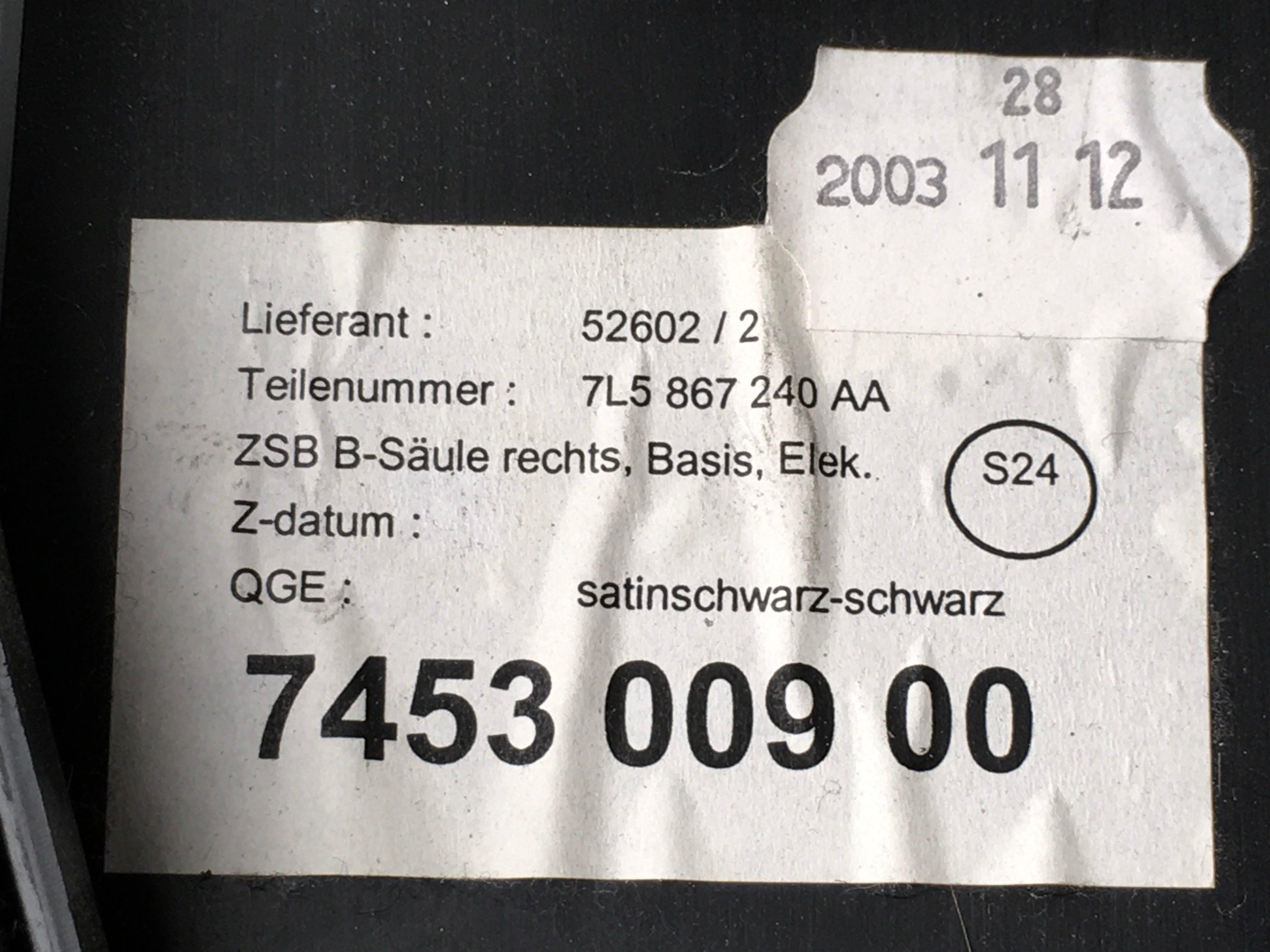 Pilar derecho Porsche Cayenne 955 - AutoRR 7L5819210A