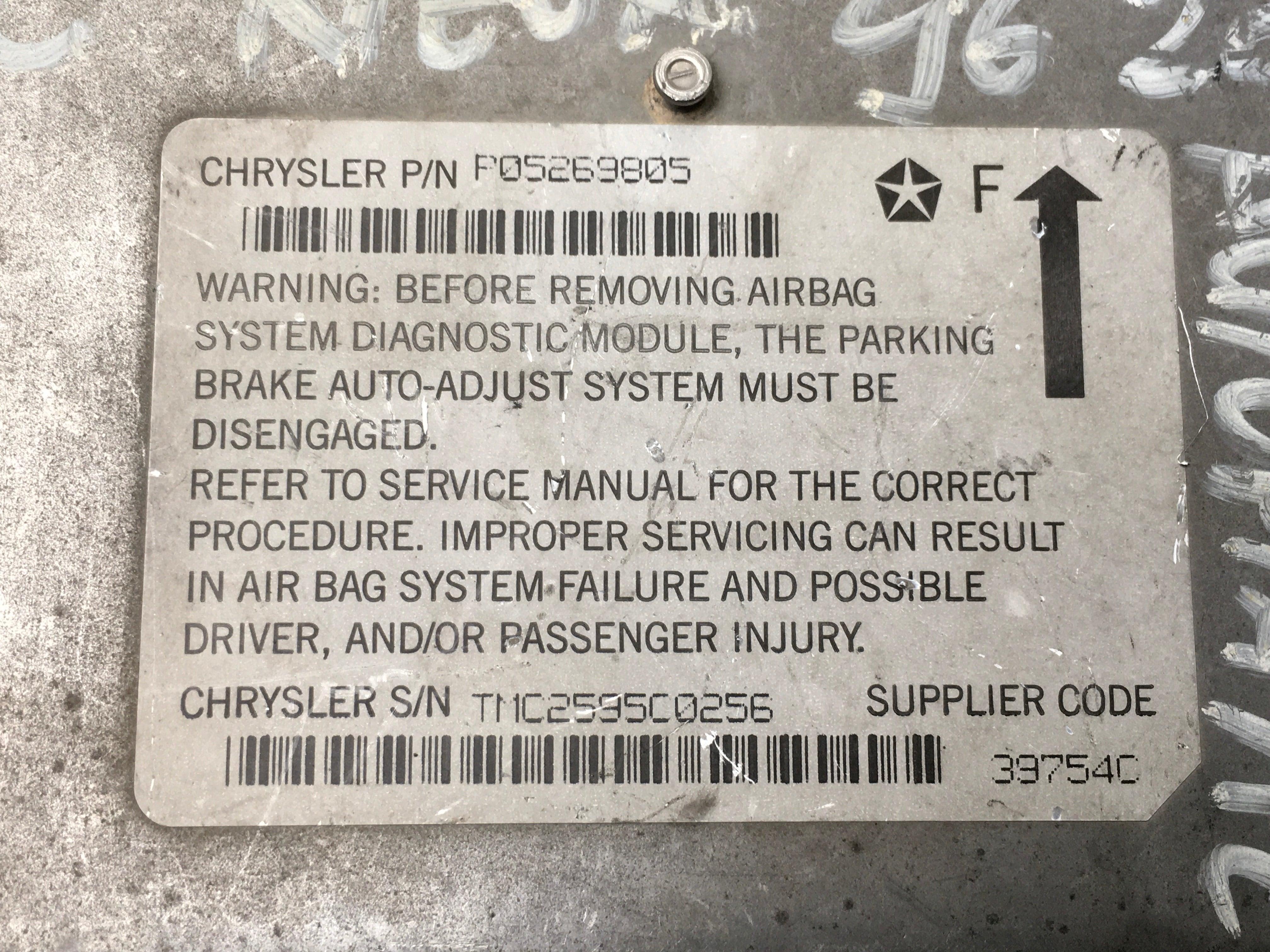 Centralita Airbag Chrysler Neon I - AutoRR P05269805