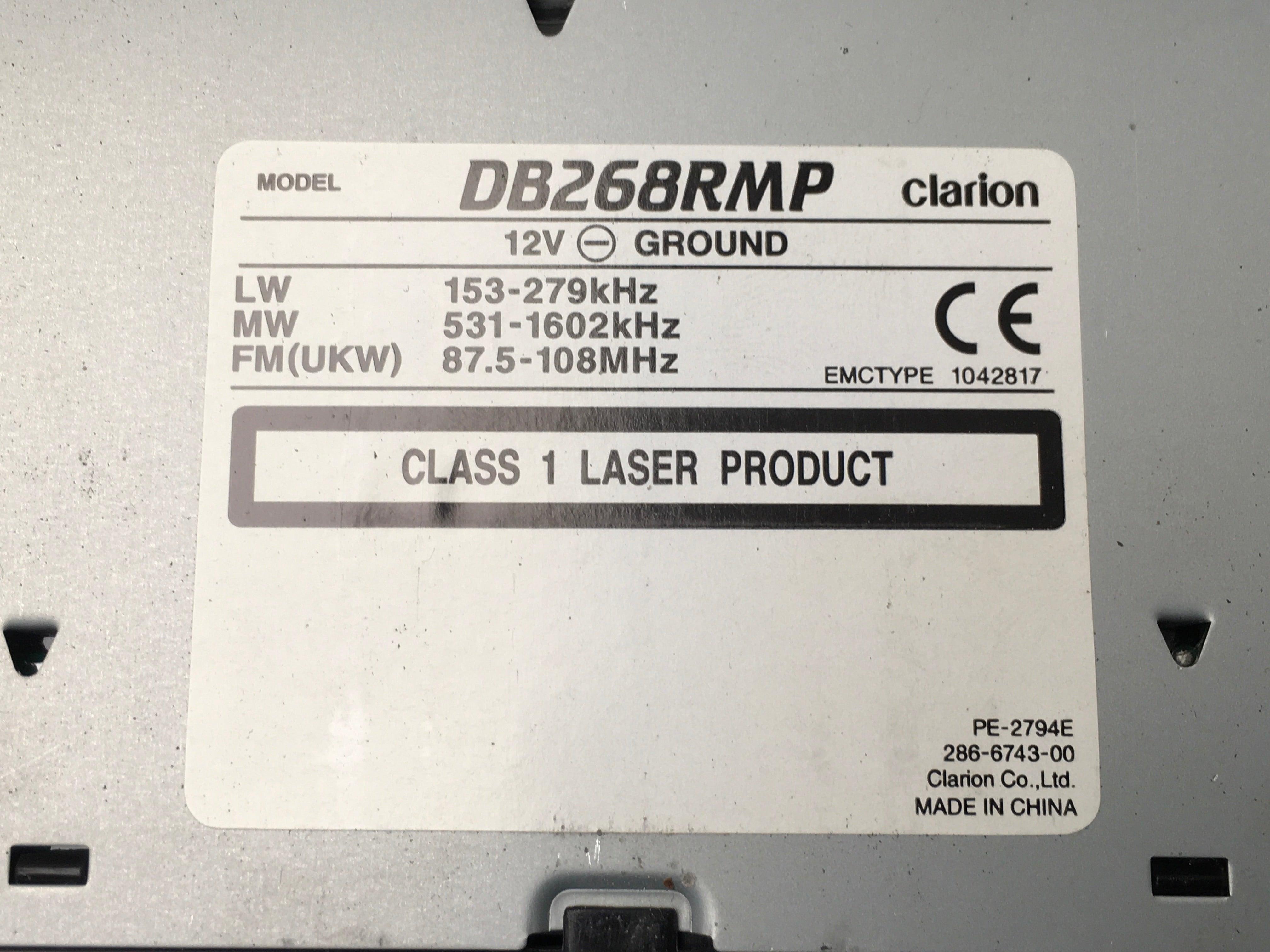 Radio Clarion DB268RMP - AutoRR DB268RMP