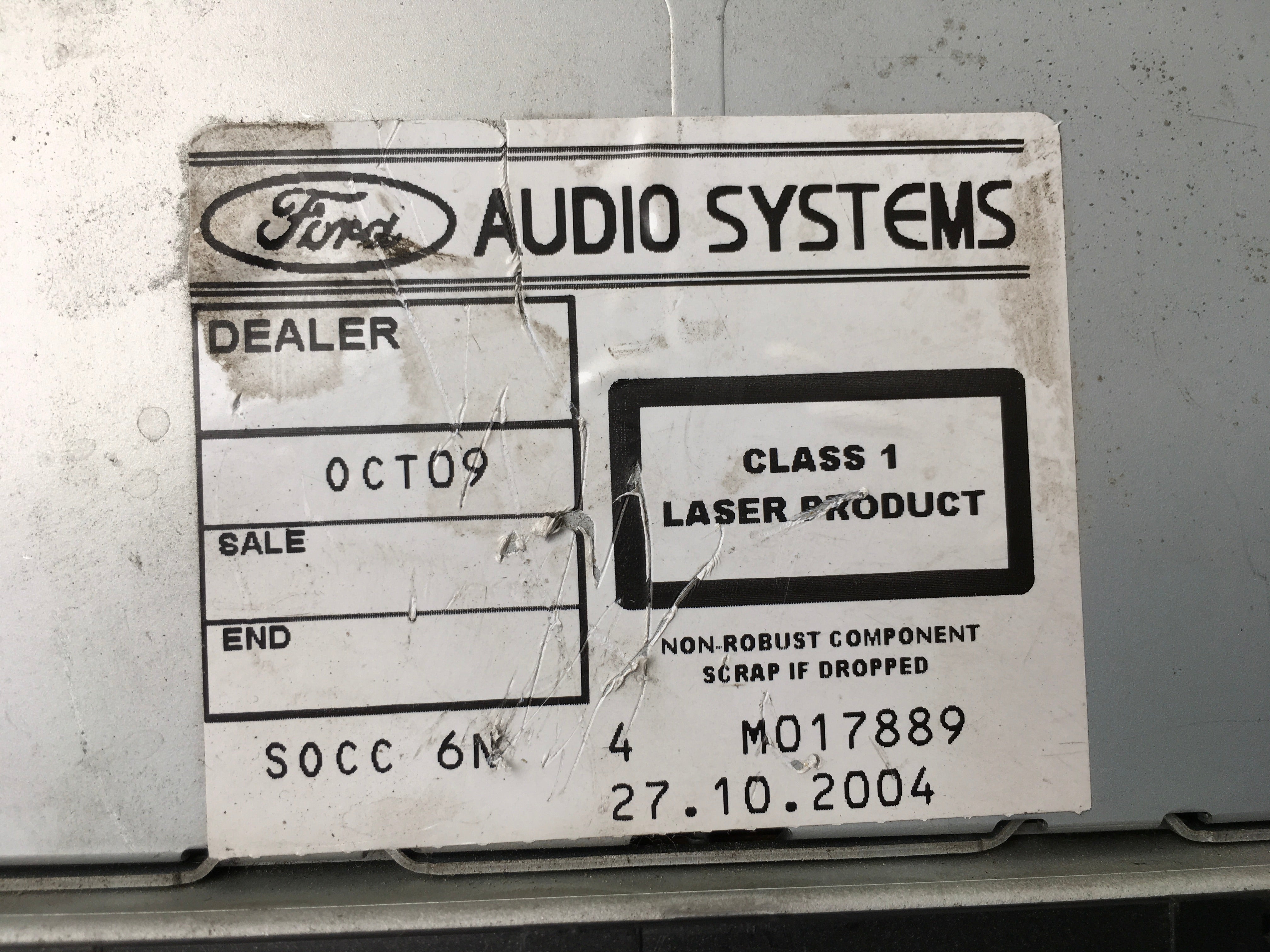 Sistema Audio Ford 3M5F18C821BE