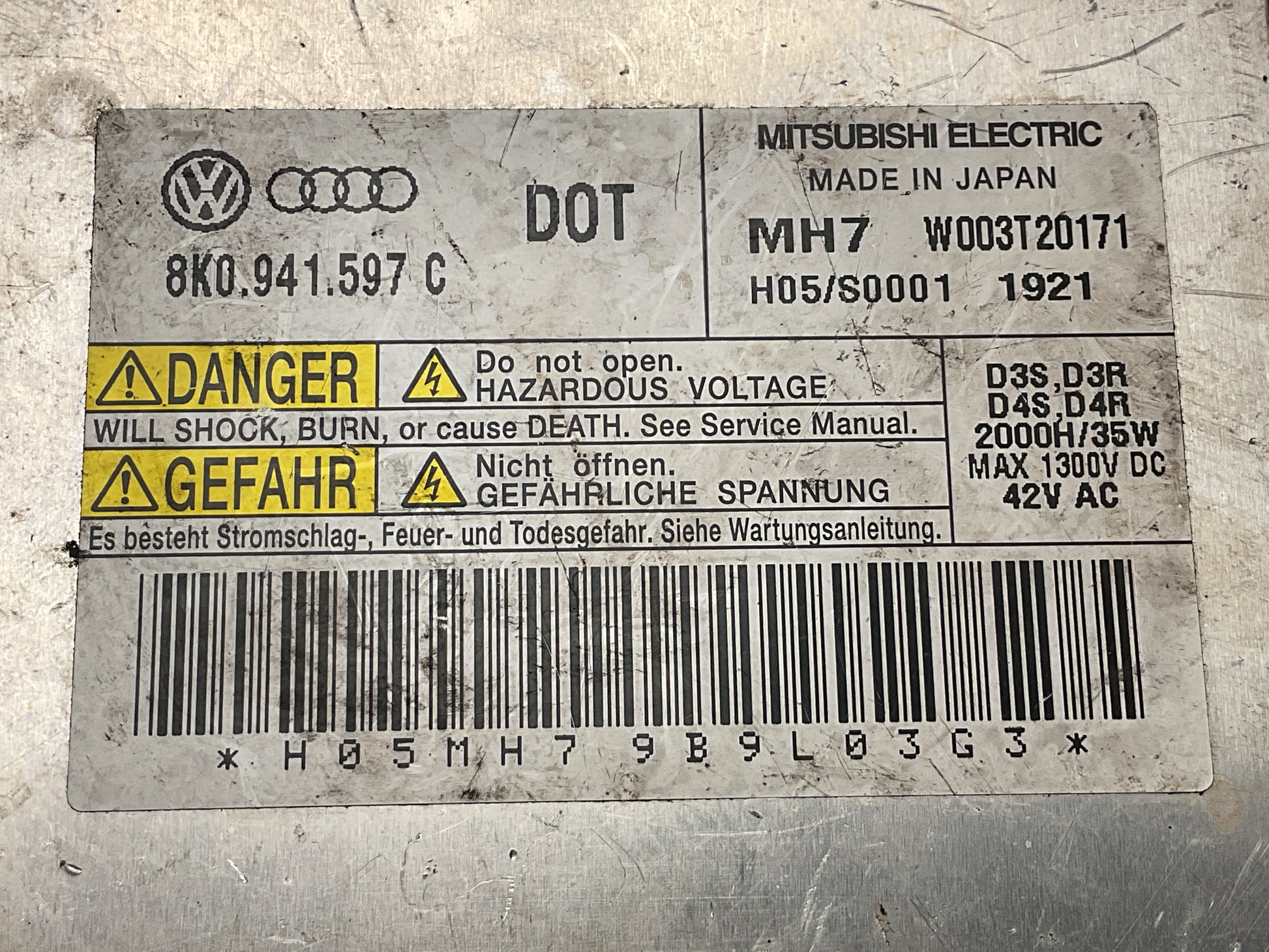 Centralita faro Audi 8K0941597C - 8K0941597C