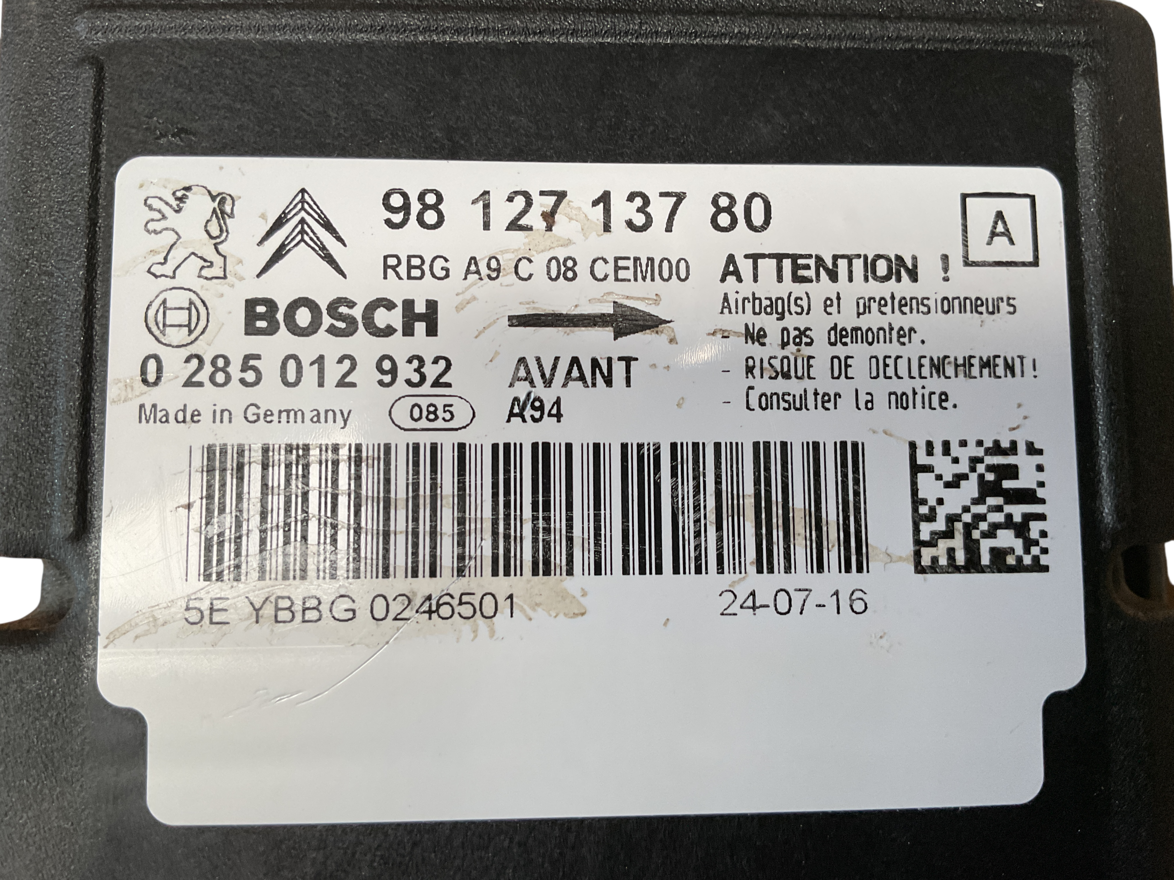 Centralita Airbag Peugeot 2008 I 13-20