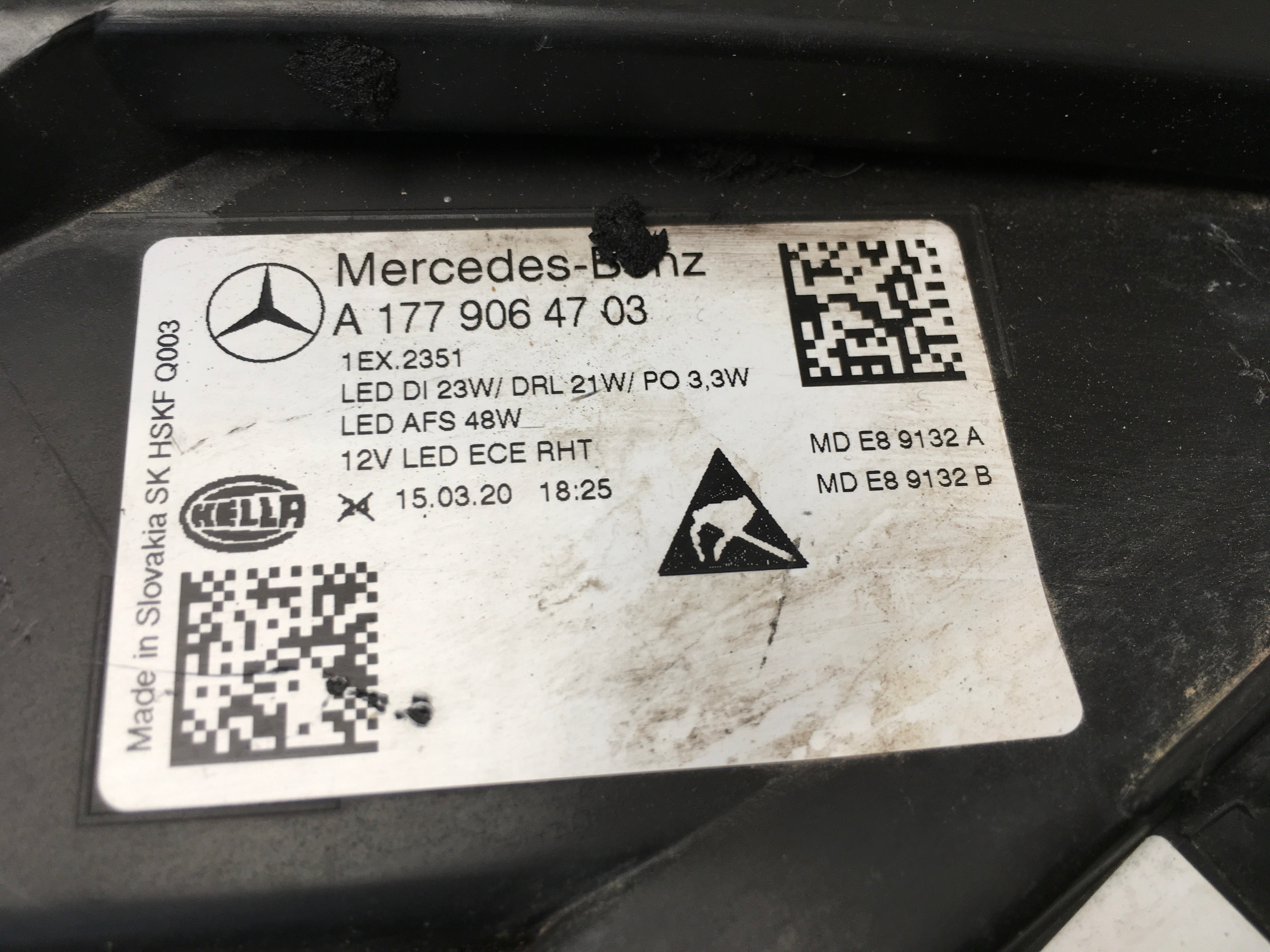 Faro izquierdo Full Led Mercedes W177