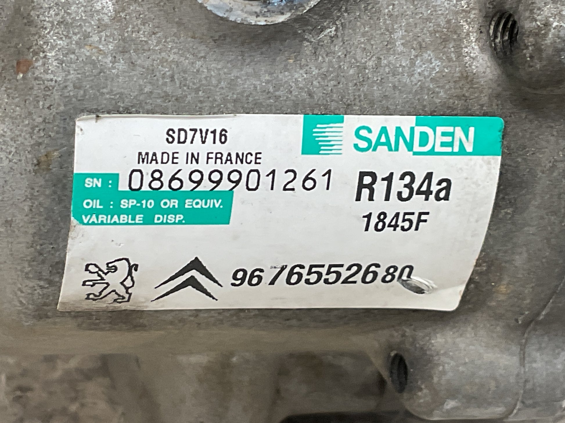 Compresor A/C PSA 9676552680 - 9676552680