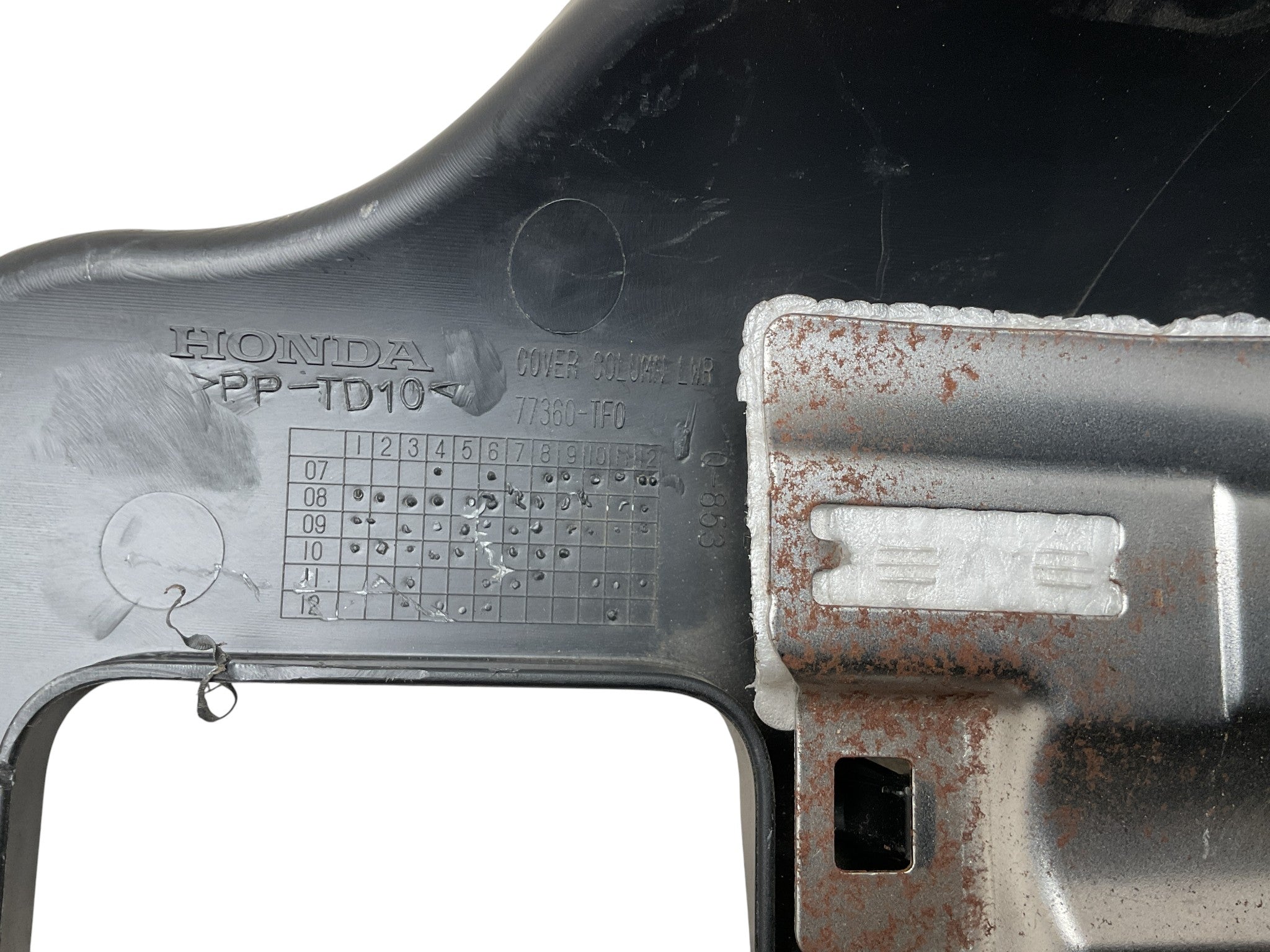 Cubierta inferior dirección Honda 77360-TF0