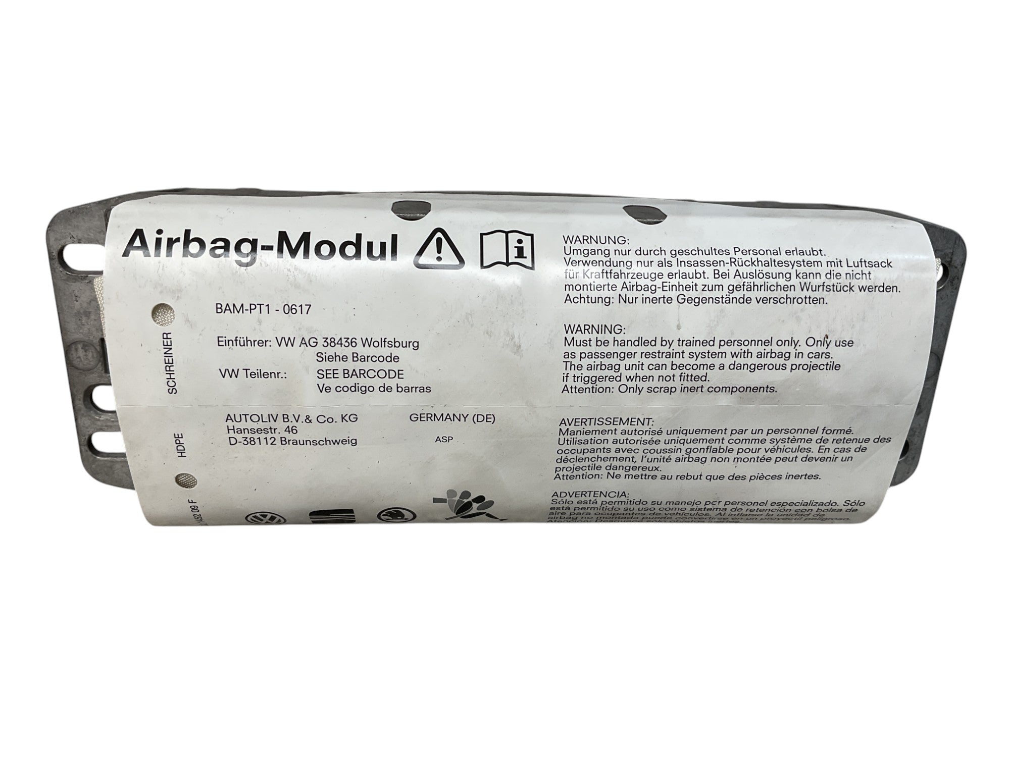 Airbag Pasajero Skoda Octavia 2004-2013