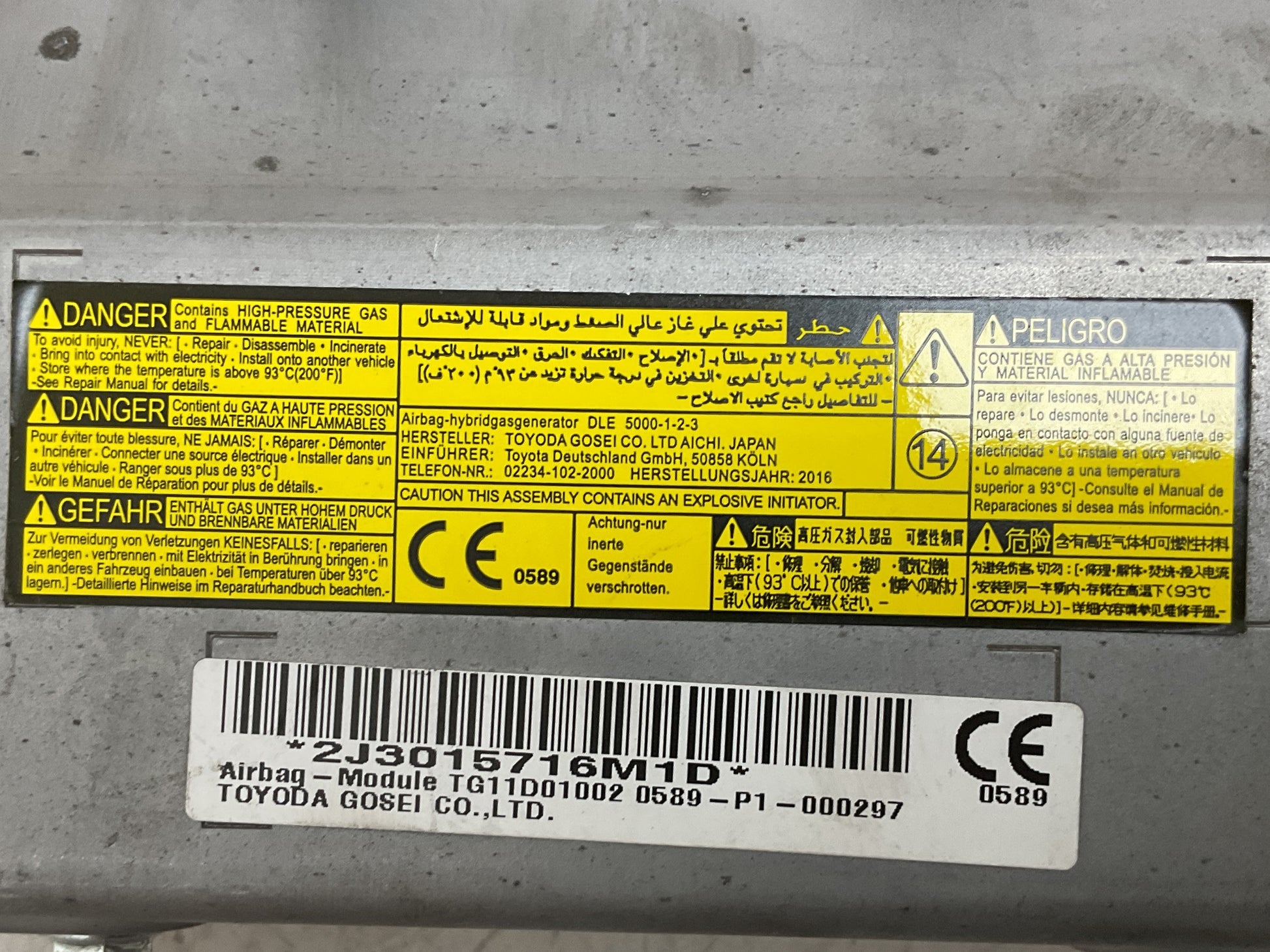 Kit Airbag Toyota Auris 2012-2018 - 5584302610