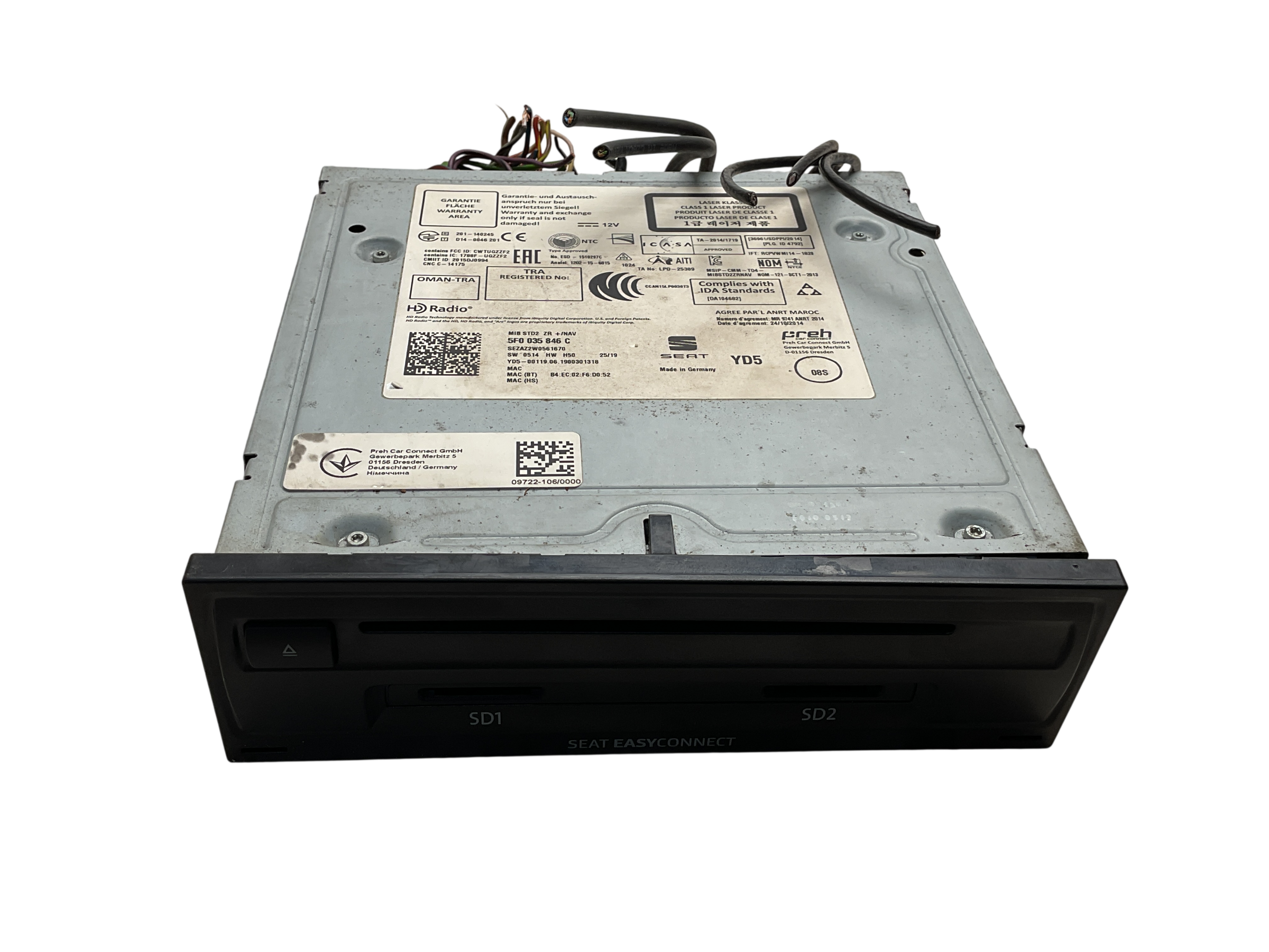 Unidad Sistema GPS Multimedia VW 5F0035846C