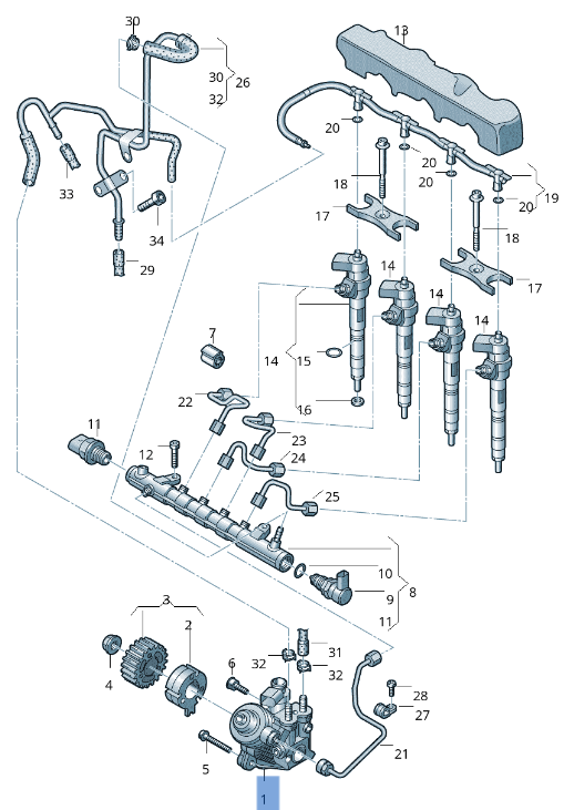 Bomba Alta Presion VW 04L130755D