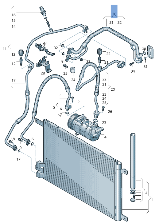 Tubo A/C VW 5Q1816738H