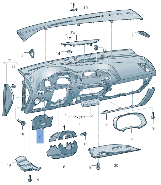 Guantera Seat Leon III 5F