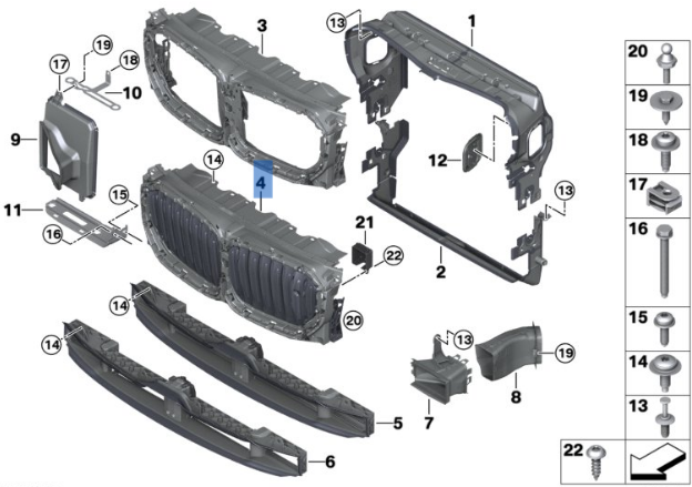 Rejilla radiador BMW X5 G05