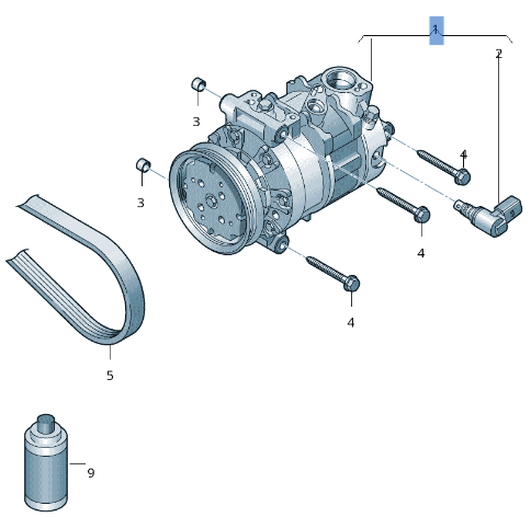 Compresor A/C VW 5Q0820803C