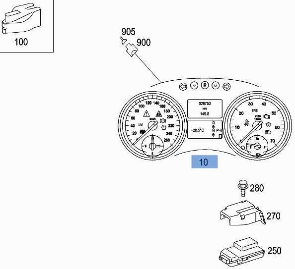 Cuadro instrumentos Mercedes W164 / W251