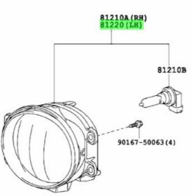 Antiniebla izq Toyota 8122002110