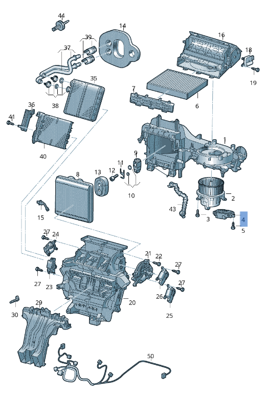 Resistencia calefaccion VW 2Q0907521